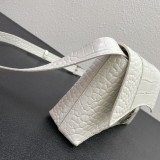 Balenciaga New Cowhide Chain Half Moon Hourglass Bag White Handbag Sizes:25.5x6x16cm