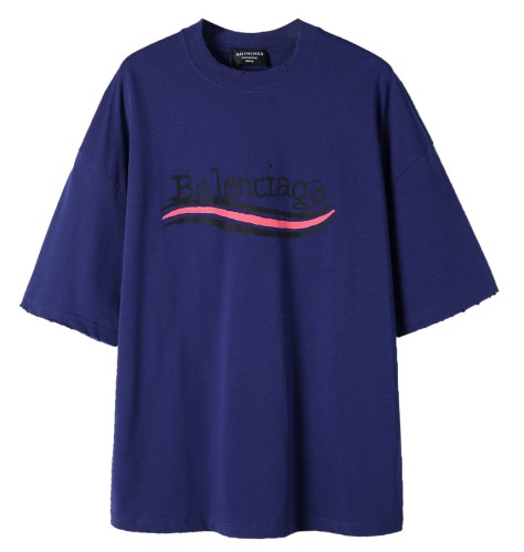 Balenciaga Unisex Spring Summer Cola Series T-shirt Cotton Printing Short Sleeve