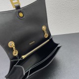 Balenciaga New Fashion Hourglass Belt Handbag Black Small Bag Sizes:31cm