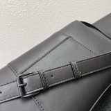 Balenciaga New Cowhide Chain Half Moon Hourglass Black Bag Handbag Sizes:25.5x6x16cm