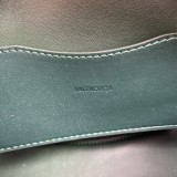 Balenciaga New Fashion Trapezoid Motorcycle Green Bag Handbag Sizes:33x13x20cm