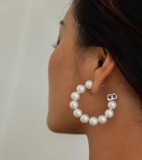 Balenciaga New Fashion Large Pearl Earrings