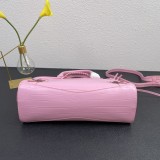 Balenciaga New Fashion Trapezoid Motorcycle Pink Bag Handbag Sizes:33x13x20cm