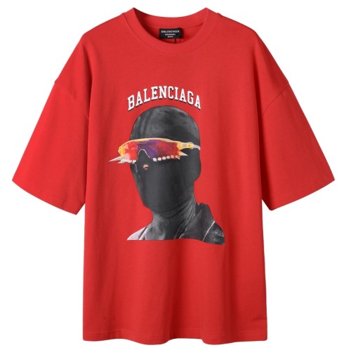 Balenciaga Spring Summer Cola Series T-shirt Unisex Cotton Printing Oversize Short Sleeve