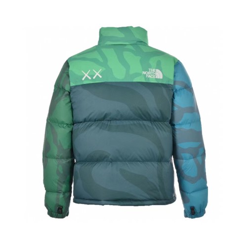 The North Face X Kaws 1996 Nuptes Unisex Down Jacket Colourful Green