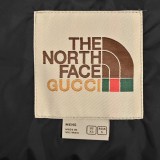 Gucci & The North Face 1996 Nuptes Unisex Paper Cut Vintage Printing Down Jacket Black