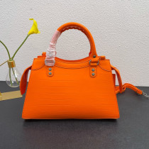 Balenciaga New Fashion Trapezoid Motorcycle Orange Bag Handbag Sizes:33x13x20cm