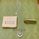 Gucci New Retro Fashion Long Love Print Necklace