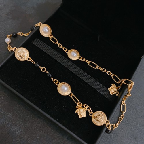 Versace Fashion New Medusa Head Pearls Necklace