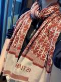 Dior New Fashion Classic Grid Double Sided Red Scarf Size:45*200cm