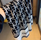 Dior New Fashion Classic Grid Double Sided Scarf Size:45*200cm