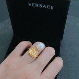 Versace Fashion New Medusa Head Pearls Ring