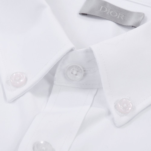 Dior Men Dior Jardin Embroidered Pocket Shirt Pinstripes White Coats