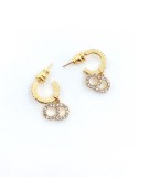 Dior Classic Fashion New Diamonds Letters Earrings