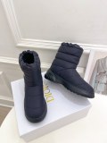 Dior Women Classic Fashion Down Wool Boots Snow Boots Black/Green/White