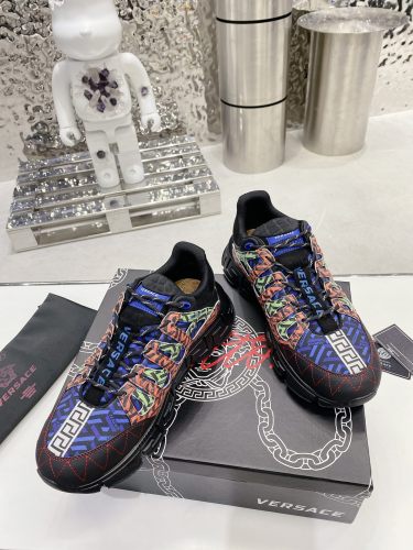 Versace Fashion Unisex Colorblock Hand-Painted Casual Shoes Sneakers