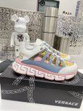 Versace Fashion Unisex Colorblock Hand-Painted Casual Shoes Sneakers