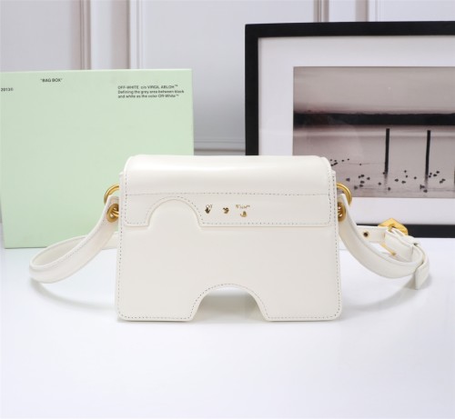 Off White Fashion Classic Burrow Saddle White Bag Size:22x16x8cm