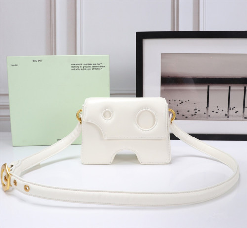 Off White Fashion Classic Burrow Saddle White Bag Size:22x16x8cm