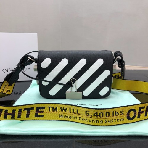 Off-White Striped One Shoulder Crossbody Phone Bag Size:18x12x5cm