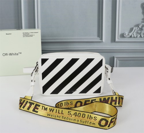Off-White New Fashion Striped One Shoulder Crossbody Bag Size:22x14x6cm
