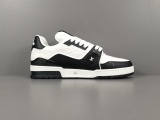 Louis Vuitton Trainer Unisex Grainy Cowhide Low Board Shoes Fashion Sneakers Shoes