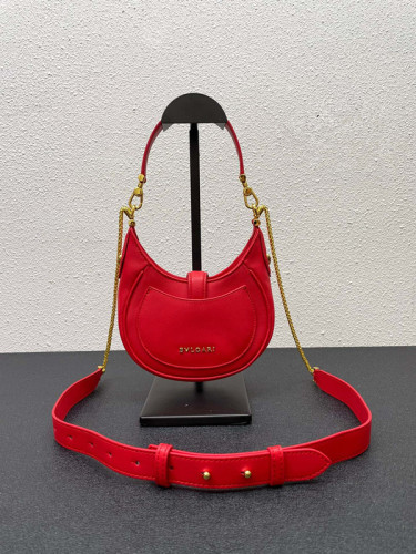 Bvlgari New Fashion Handbag Underarm Red Bag