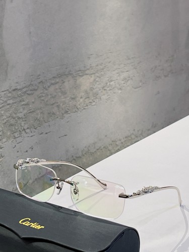 Cartier New CT36456413 Simple Atmosphere Leopards Logo Glasses Size: 52-16-135