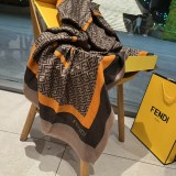 Fendi Fashion Double Sided Logo Jacquard Fringed Scarf Sizes:100m*200cm