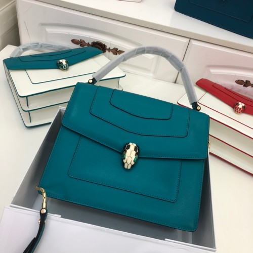Bvlgari Fashion Flip Shoulder 6996 Messenger Handbag Green Bag Size:20x16x9cm