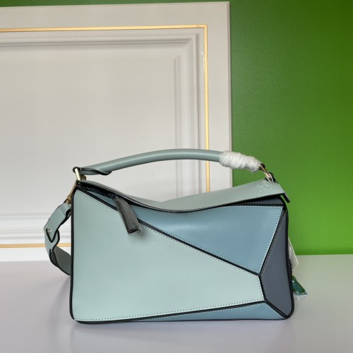 Loewe New Classic MINI PUZZLE Handbag Crossbody Blue Bag