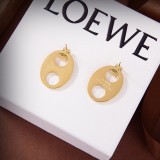 Loewe Classic Fashion New Gold Logo 18k Earrings