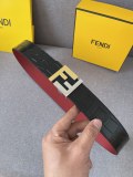 Fendi New Crocodile Print Buckle Double Sided Belt 4.0cm