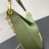 Loewe New Handbag H02072 Embroidered Underarm Green Bag Size: 34*27*9cm
