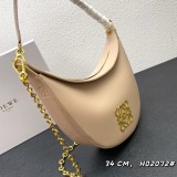 Loewe New Fashion Handbag H02072 Embroidered Underarm Pink Bag Size: 34*27*9cm
