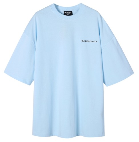 Balenciaga Unisex Letter Logo Print T-Shirt Cotton Short Sleeve