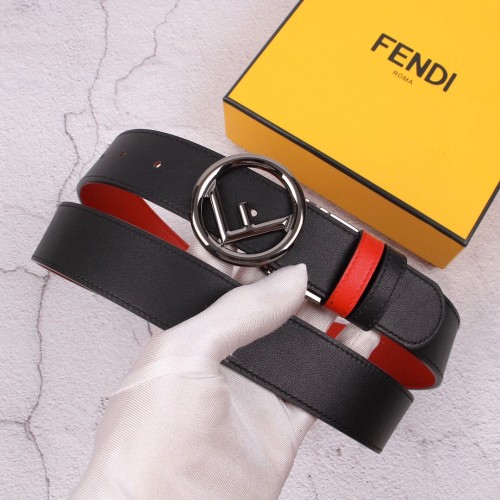 Fendi New Fashion Buckle Double Sided Black Belt 4.0cm