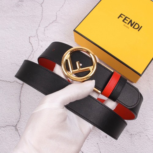 Fendi New Fashion Buckle Double Sided Gold Belt 4.0cm