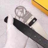 Fendi New Fashion Buckle Double Sided Silver Belt 4.0cm