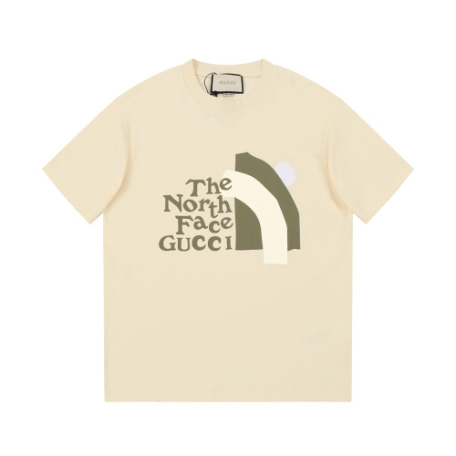 Gucci x The North Face Graffiti Printing Short Sleeve Unisex Cotton Crew Neck T-Shirt