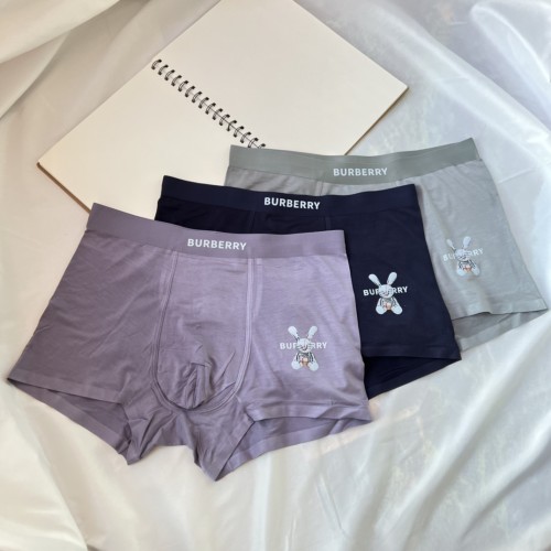 Burberry Classic Fashion New Breathable Rabbit Print Underwear 3 Pieces/Box