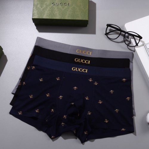 Gucci Fashion New Bee Print Men's Breathable Underwear