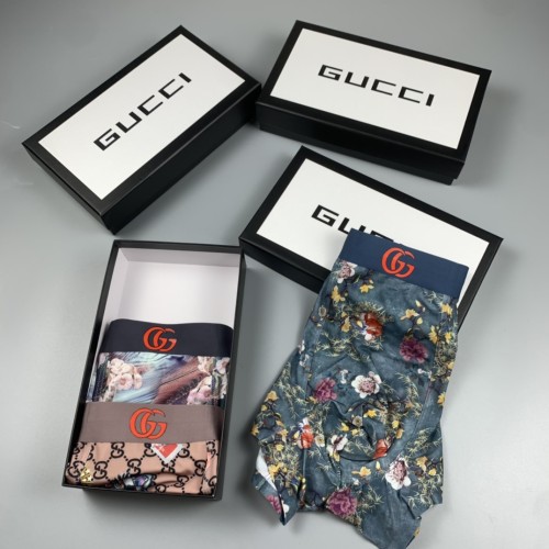 Gucci Fashion New Ink Paint Print Men's Breathable Underwear