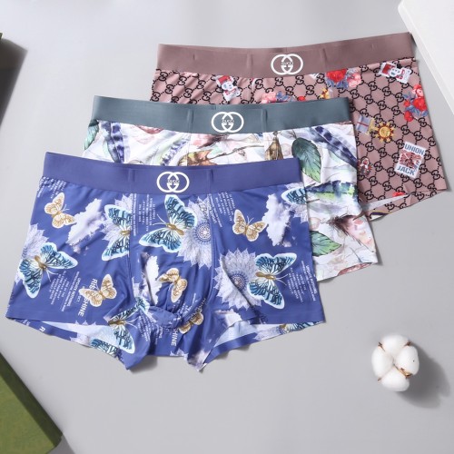 Gucci Fashion New National Tide Print Men's Breathable Ice Underwear