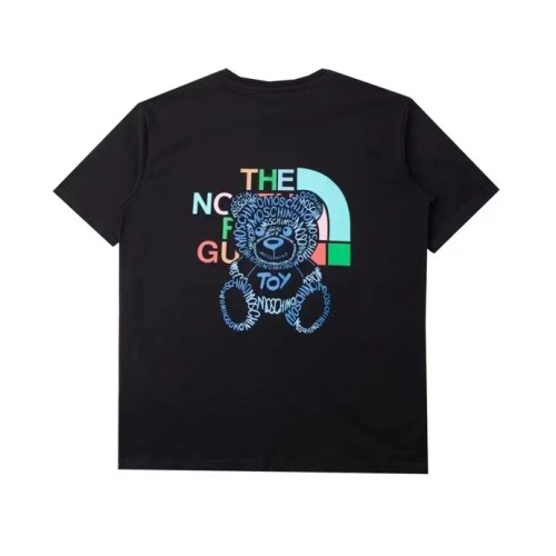 Gucci x The North Face Gucci Trefoil Multicolor Printing Short Sleeve Unisex Cotton Crew Neck T-Shirt