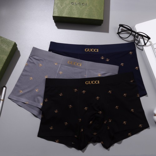 Gucci Fashion New Bee Print Men's Breathable Underwear