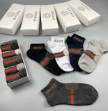 Versace Fashion New Cotton Men's Breathe Socks 5 Pairs/Box 