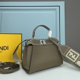 Fendi New Fashion 6637 Peekaboo Handbag Leather Brown Bag Size: 23×18×11CM