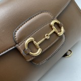 Gucci New Fashion 702049 Horsebit Handbag Brown Bag Size:28.5x21x11.5CM