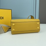 Fendi New Fashion 6637 Peekaboo Handbag Leather Yellow Bag Size: 23×18×11CM